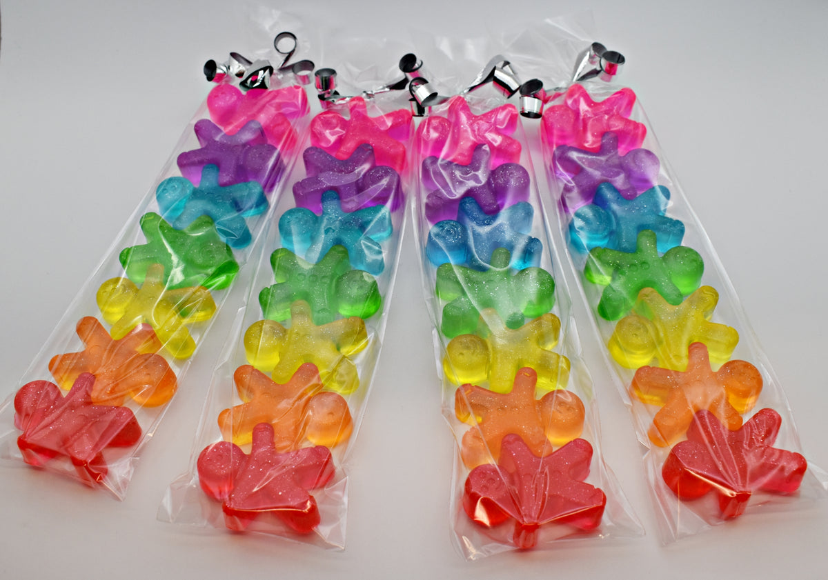 Mini Gingerbread Rainbow Soap Packs ( x 5)