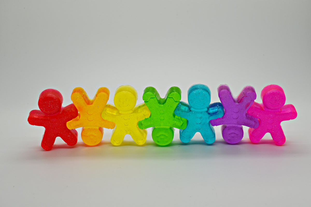 Mini Gingerbread Rainbow Soap Packs ( x 5)