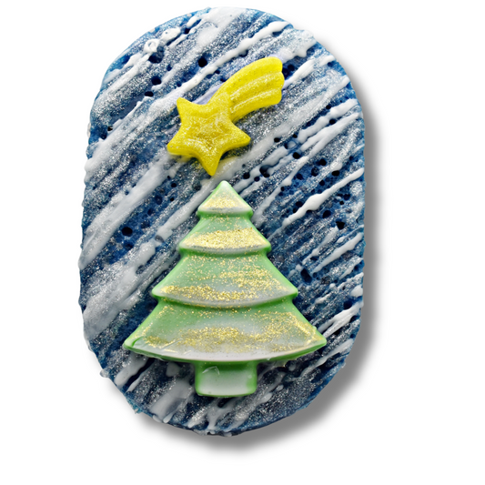 Christmas Tree Soap Sponge  ( x 3)